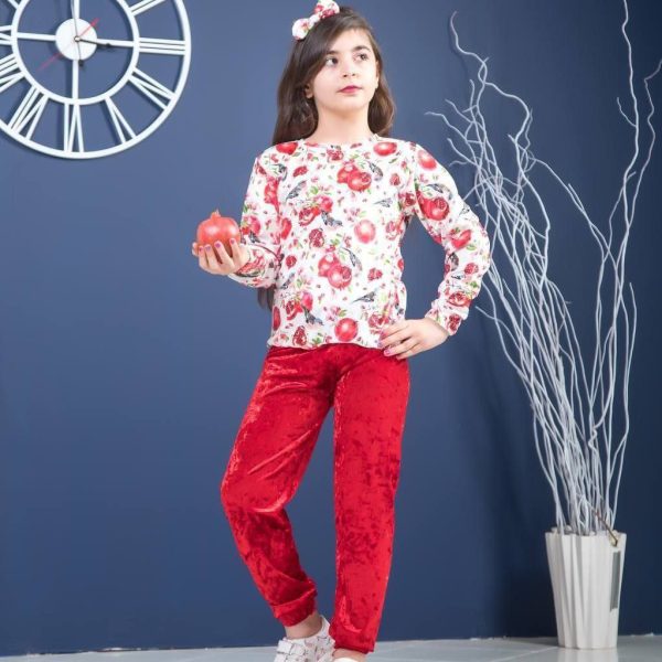 بلوز و شلوار و تل انار